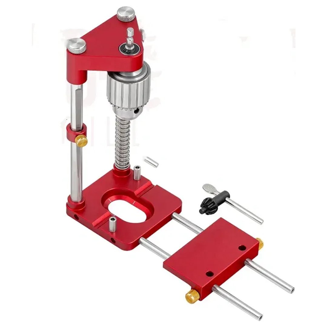 Davy | Drill Press Guide for Handheld Drills - Portable & Adjustable Woodworking Jig