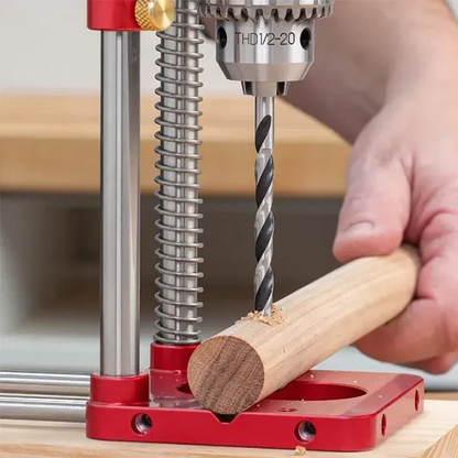 Davy | Drill Press Guide for Handheld Drills - Portable & Adjustable Woodworking Jig