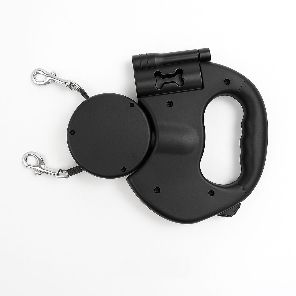 Davy | Dual Retractable Dog Leash with 360 Swivel