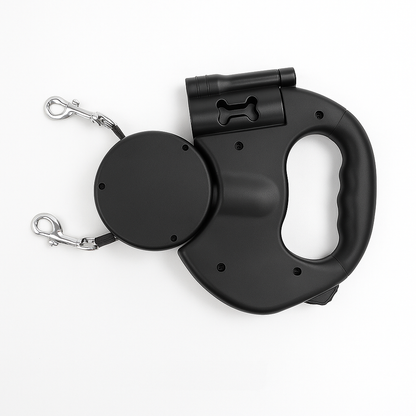Davy | Dual Retractable Dog Leash with 360 Swivel