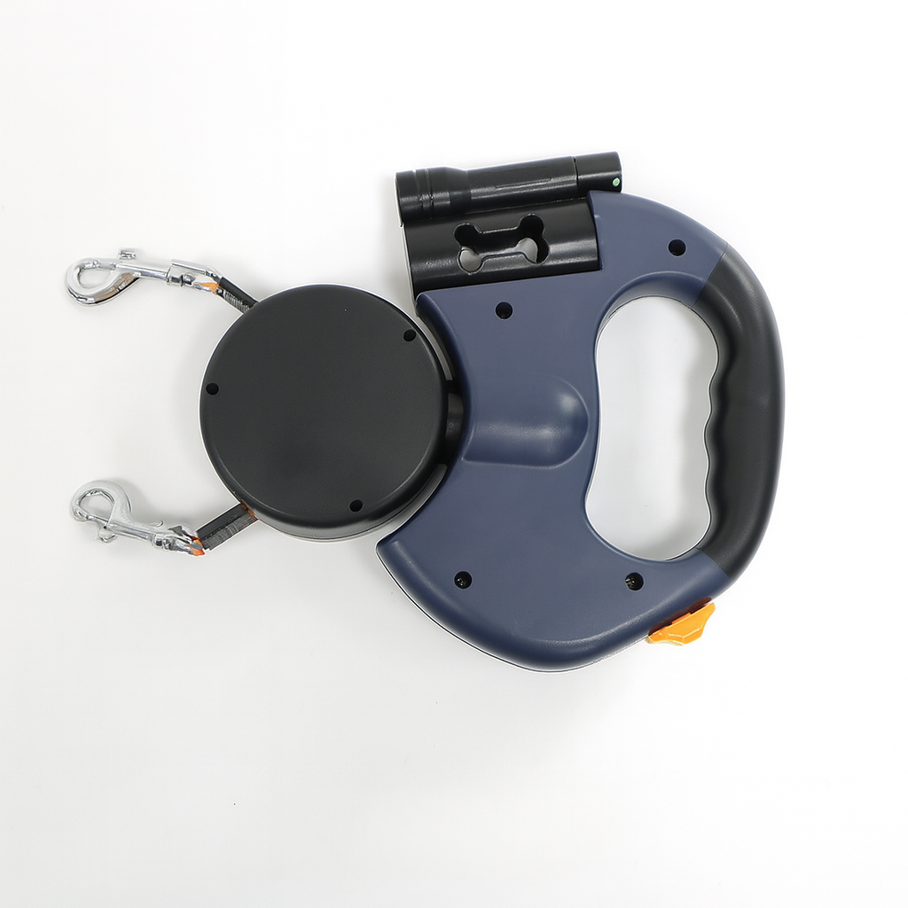 Davy | Dual Retractable Dog Leash with 360 Swivel