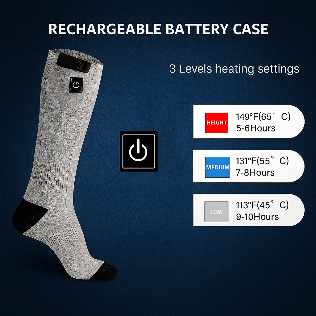 Davy | Heated Winter Socks for Cold Weather