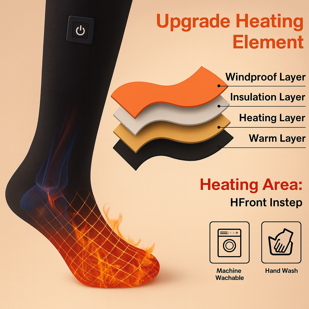 Davy | Heated Winter Socks for Cold Weather