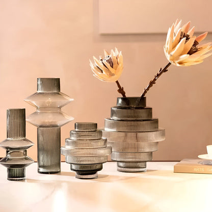 Davy | Amber Glass Art Vase - Modern Statement Decor for Sophisticated Homes