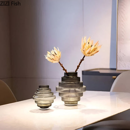 Davy | Amber Glass Art Vase - Modern Statement Decor for Sophisticated Homes