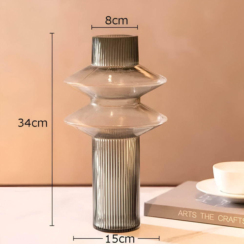 Davy | Amber Glass Art Vase - Modern Statement Decor for Sophisticated Homes