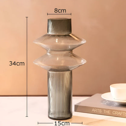 Davy | Amber Glass Art Vase - Modern Statement Decor for Sophisticated Homes
