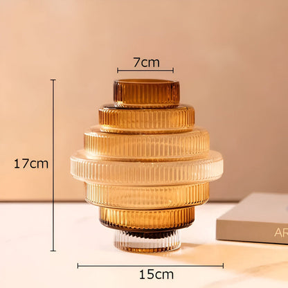 Davy | Amber Glass Art Vase - Modern Statement Decor for Sophisticated Homes