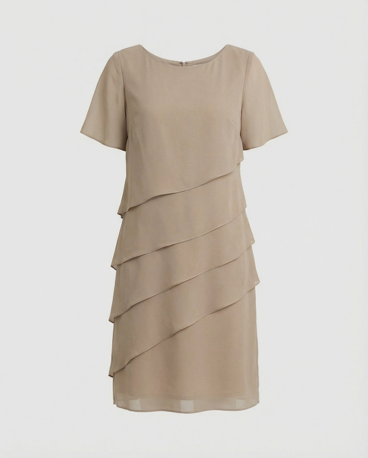 Layered Chiffon Midi Dress
