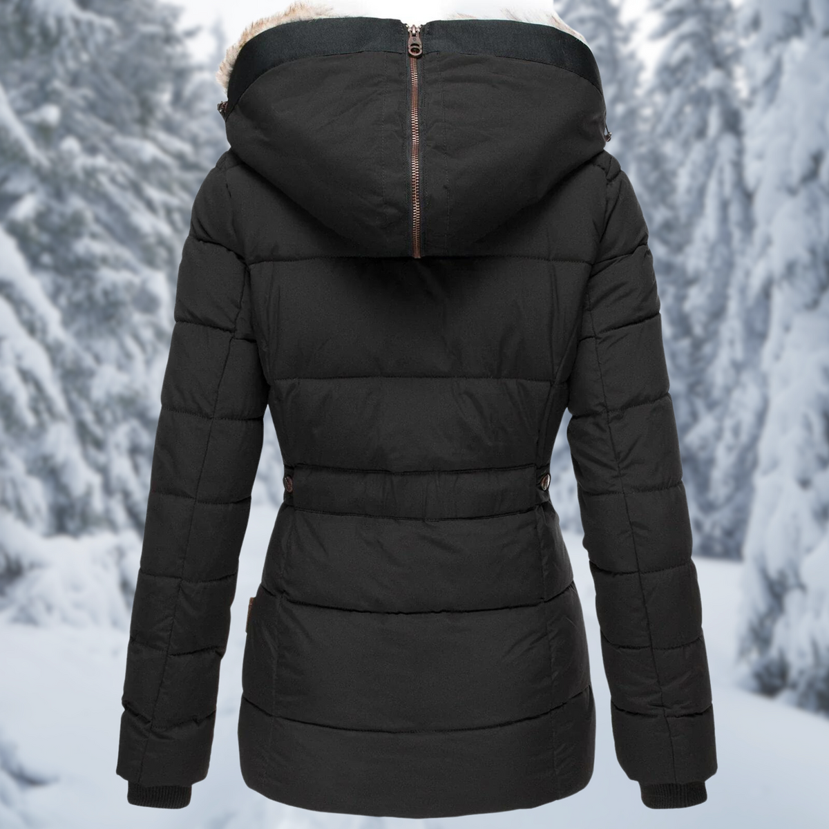 Women's Cozy Fur Hooded Winter Jacket