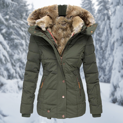 Women's Cozy Fur Hooded Winter Jacket