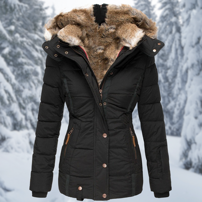 Women's Cozy Fur Hooded Winter Jacket
