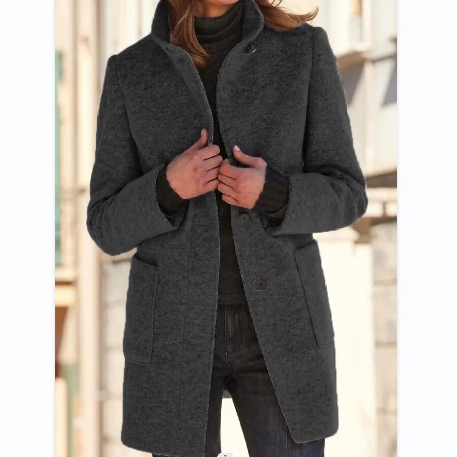 Timeless Warm Wool Blend Coat