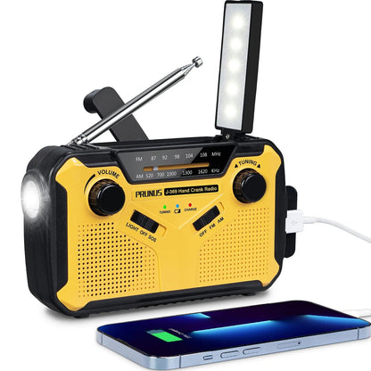 Davy | Hand-Crank Solar Radio with Power Bank & LED Light