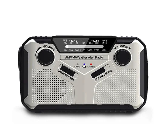 Davy | Hand-Crank Solar Radio with Power Bank & LED Light