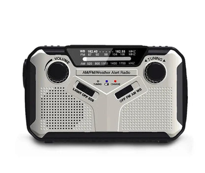 Davy | Hand-Crank Solar Radio with Power Bank & LED Light