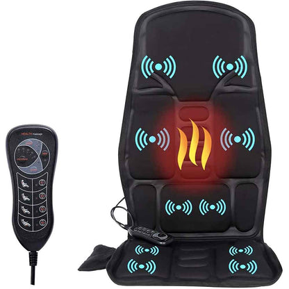 Davy | Ergonomic Massage Seat Cushion | Shiatsu & Vibration Massage for Neck, Back & Thighs | Optional Heat Function | Includes Car Adapter & Remote Control