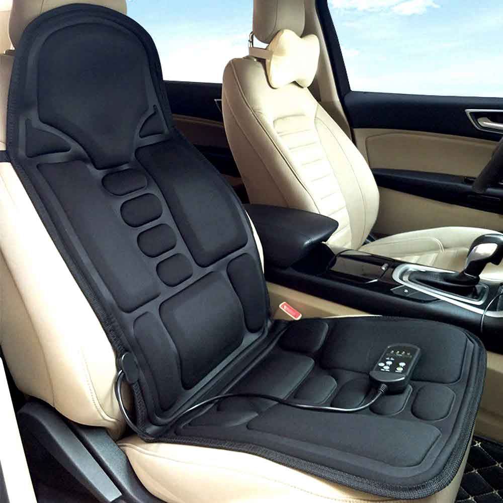 Davy | Ergonomic Massage Seat Cushion | Shiatsu & Vibration Massage for Neck, Back & Thighs | Optional Heat Function | Includes Car Adapter & Remote Control