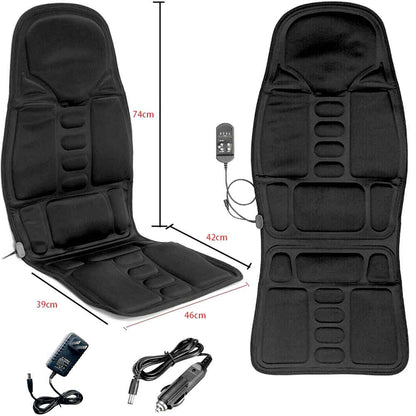 Davy | Ergonomic Massage Seat Cushion | Shiatsu & Vibration Massage for Neck, Back & Thighs | Optional Heat Function | Includes Car Adapter & Remote Control