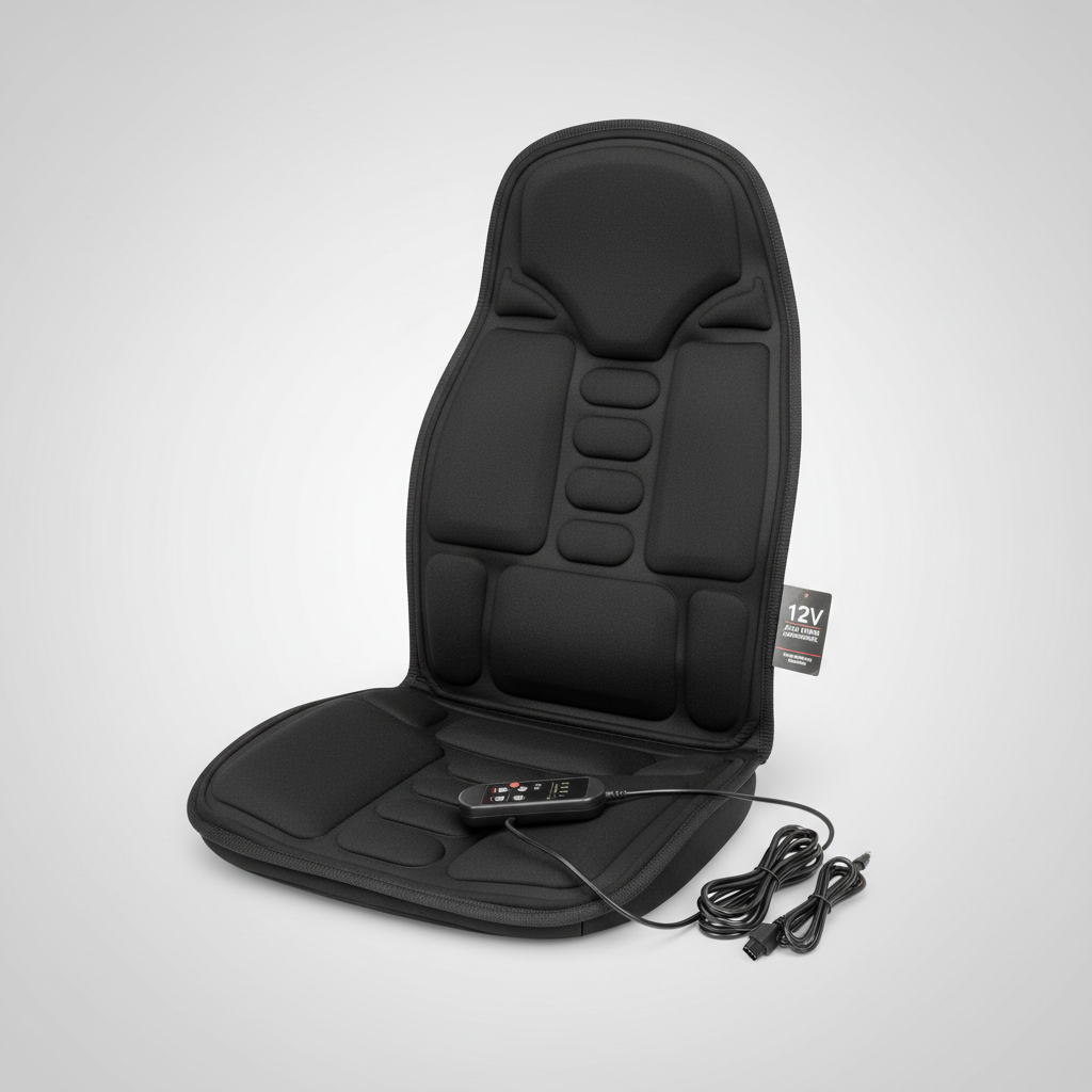 Davy | Ergonomic Massage Seat Cushion | Shiatsu & Vibration Massage for Neck, Back & Thighs | Optional Heat Function | Includes Car Adapter & Remote Control
