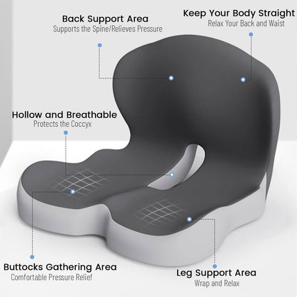 Davy | Ergonomic Seat Cushion with Lumbar Support