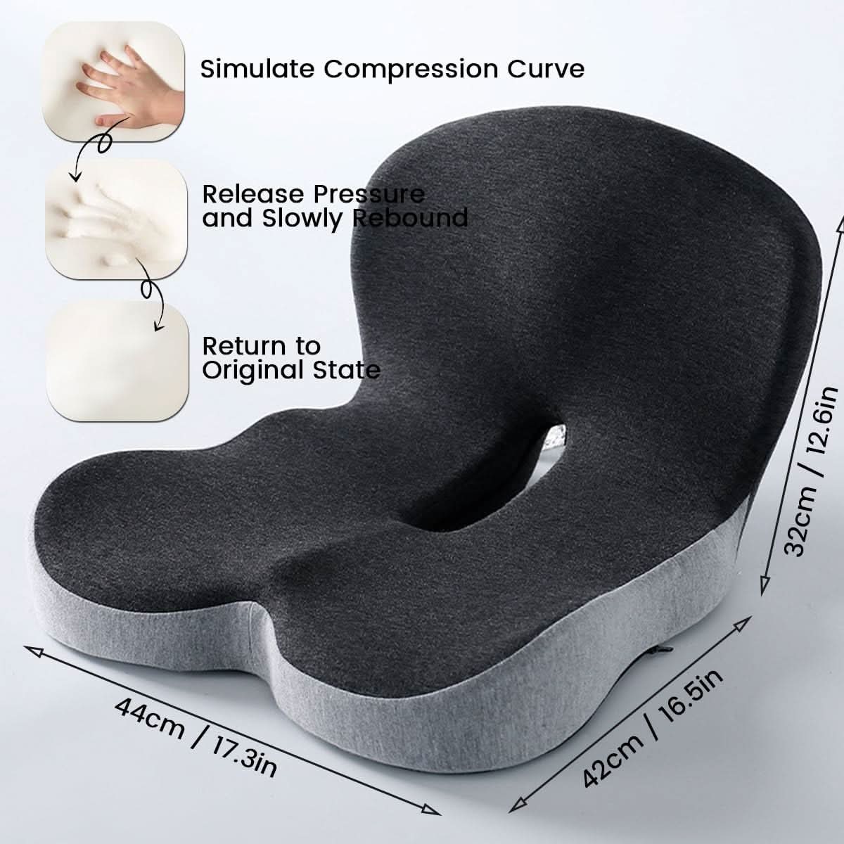 Davy | Ergonomic Seat Cushion with Lumbar Support
