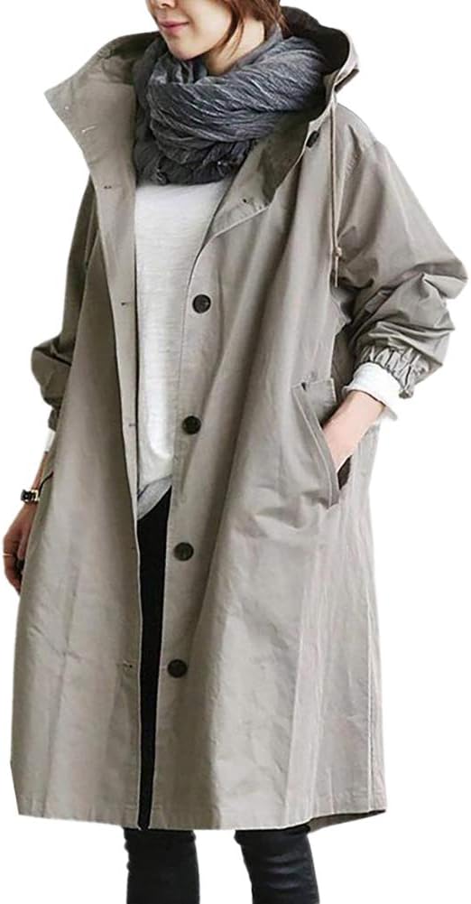 Versatile Hooded Trench Coat