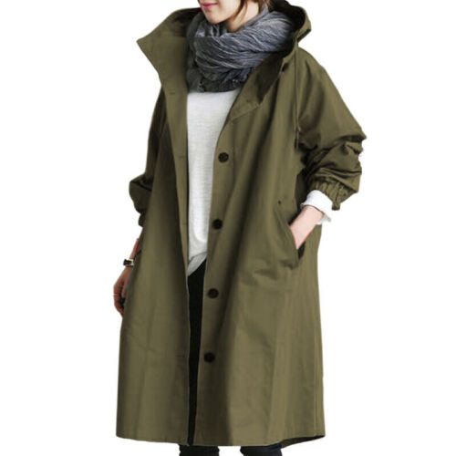 Versatile Hooded Trench Coat