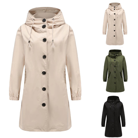 Versatile Hooded Trench Coat