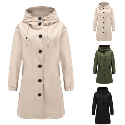 Versatile Hooded Trench Coat