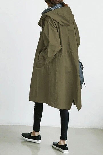 Versatile Hooded Trench Coat