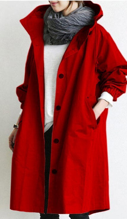 Versatile Hooded Trench Coat