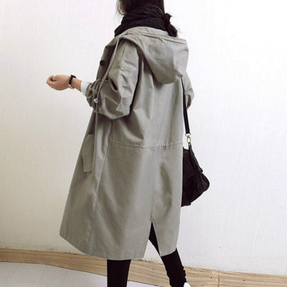 Versatile Hooded Trench Coat