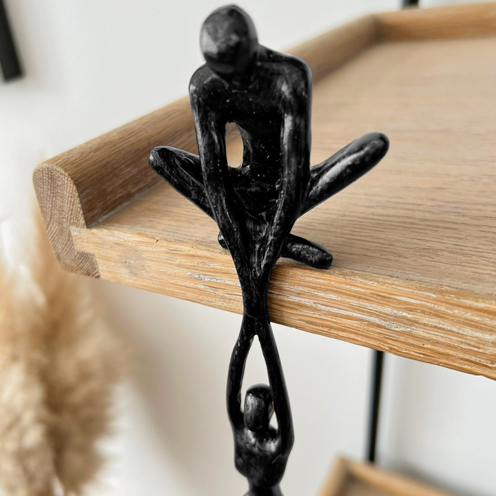 Davy | Interlocking Figures Sculpture for Shelf Decor