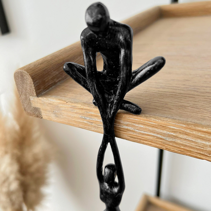 Davy | Interlocking Figures Sculpture for Shelf Decor