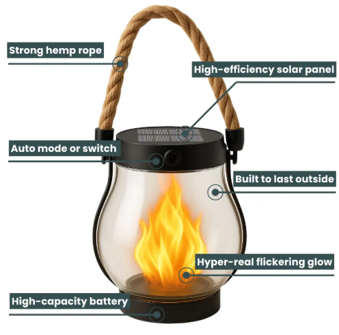 Davy | Fire Seed Solar Light — Magical Flame Mood that Warms Your Heart and Enchants Every Night