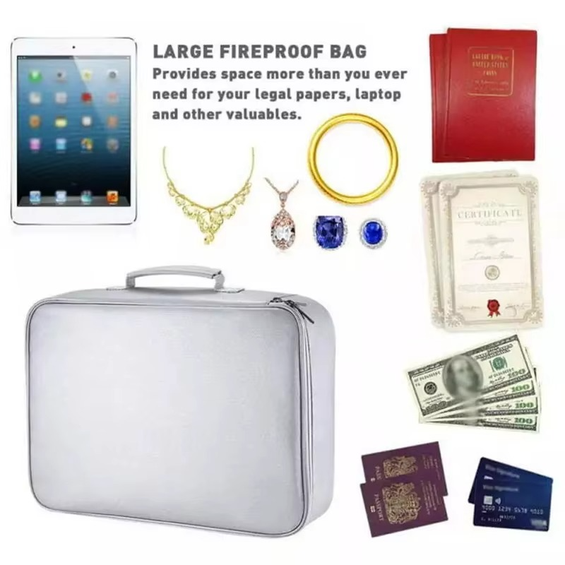 Davy | Fireproof and Waterproof Document Organizer Bag – Portable Protective Storage for Travel and Home Security
