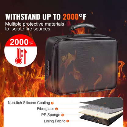 Davy | Fireproof and Waterproof Document Organizer Bag – Portable Protective Storage for Travel and Home Security