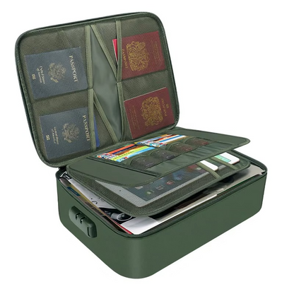 Davy | Fireproof and Waterproof Document Organizer Bag – Portable Protective Storage for Travel and Home Security