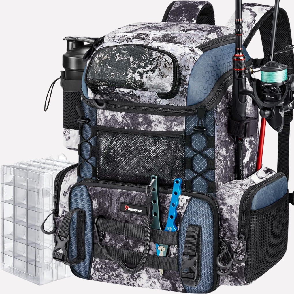 Davy | Fishing Tackle Backpack with Rod Holders