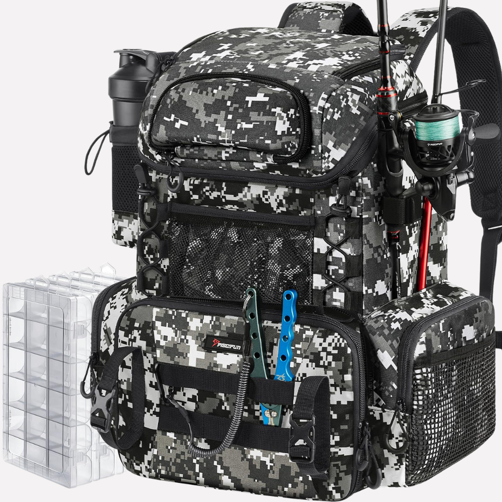 Davy | Fishing Tackle Backpack with Rod Holders