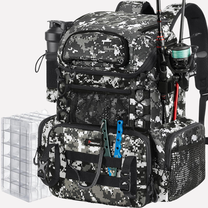 Davy | Fishing Tackle Backpack with Rod Holders