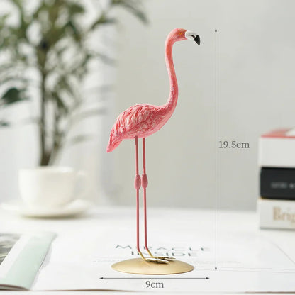 Davy | Resin Flamingo Sculpture - Modern Home Accent