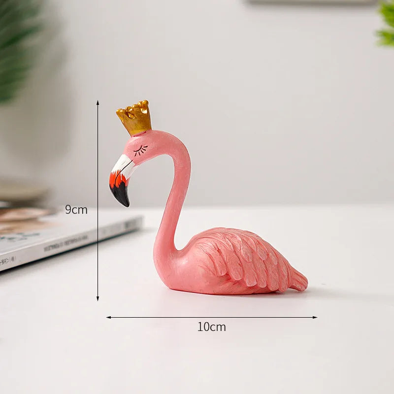 Davy | Resin Flamingo Sculpture - Modern Home Accent