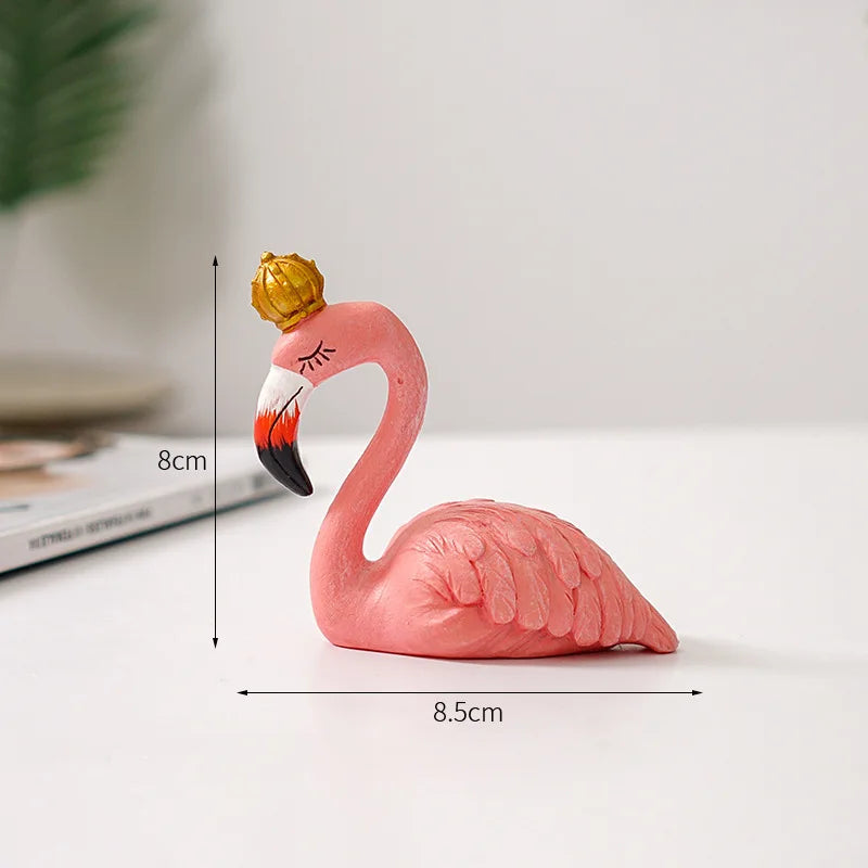 Davy | Resin Flamingo Sculpture - Modern Home Accent