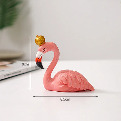 Davy | Resin Flamingo Sculpture - Modern Home Accent