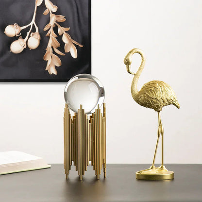 Davy | Resin Flamingo Sculpture - Modern Home Accent