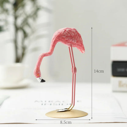 Davy | Resin Flamingo Sculpture - Modern Home Accent