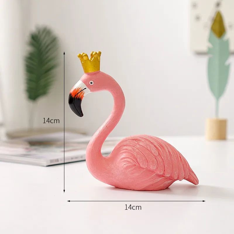 Davy | Resin Flamingo Sculpture - Modern Home Accent