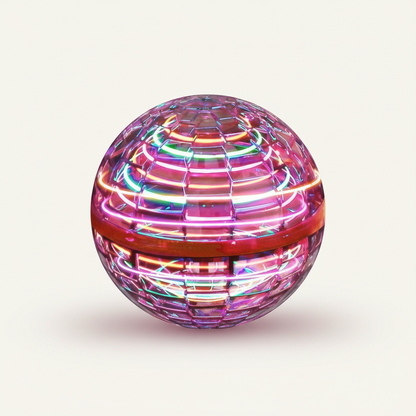 Davy | Flying Orb Ball | Aerodynamic 360° Flying Device | Intelligent Gyroscopic Stabilization | Shock-Resistant Polypropylene Structure | USB Fast Charging | LED Effects